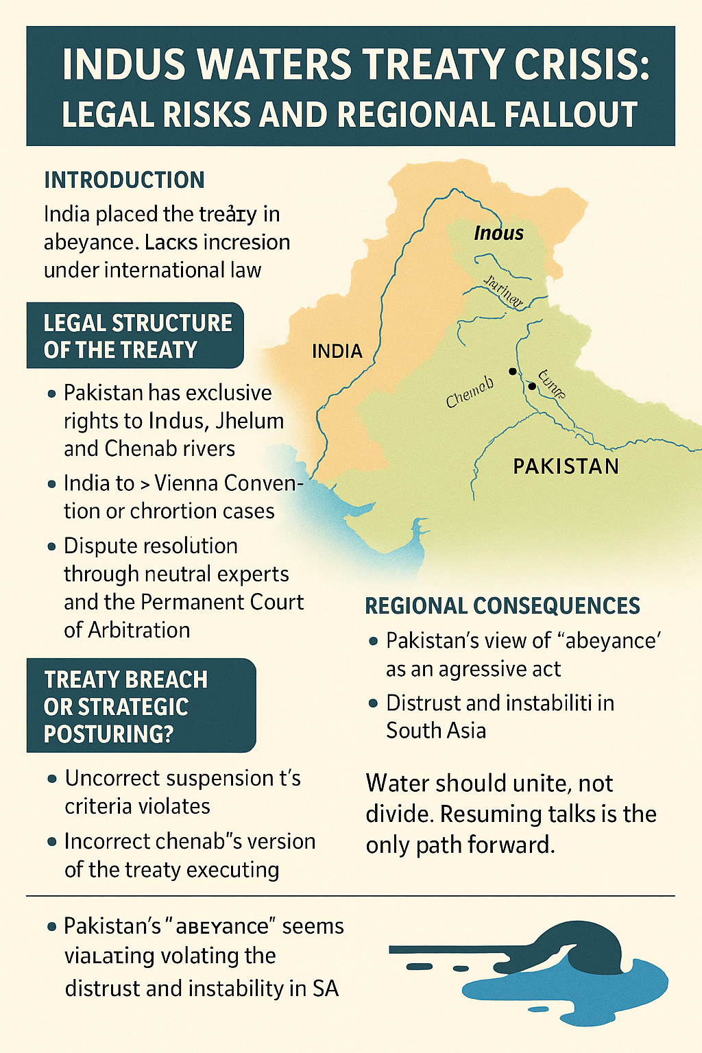 Indus Waters Treaty Crisis: Legal Risks and Regional Fallout