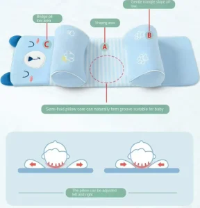 adjustable baby sleeping support pillow anti roll cushion and neck protection infant sleep positioner | random colour