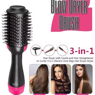 One Step Hair Dryer and Styler – Professional 1200W Hot Air Brush with Heavy-Duty Power Cord